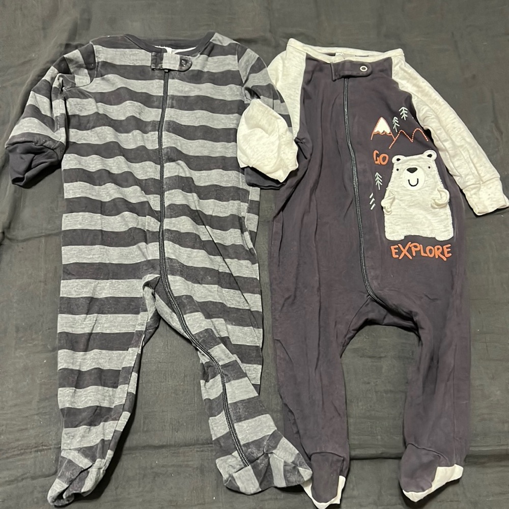 Two Gerber zipper onesies - Size: 3-6 months